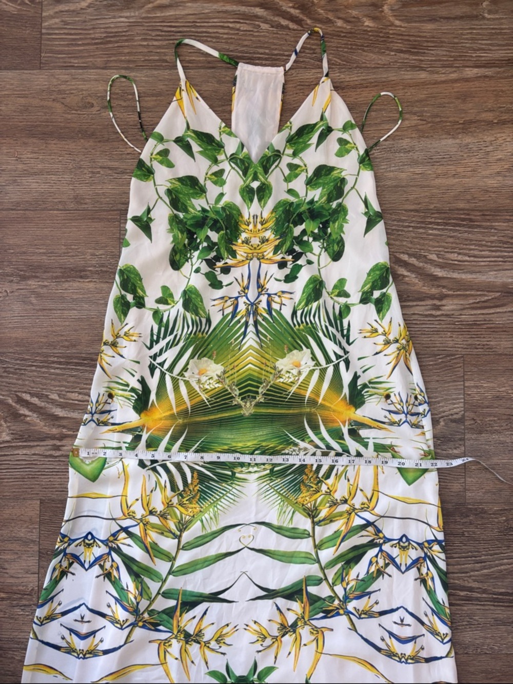 ALICE + OLIVIA Sunburst Palm Y Back Maxi Dress Women's Size Small - Picture 9 of 13